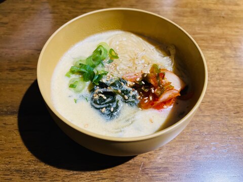 簡単ヘルシー⭐坦々麺風はるさめ豆乳スープ